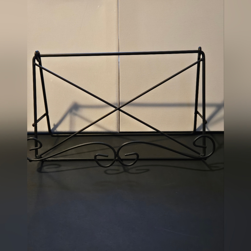 Black Metal Cookbook Holder. Lnwot. I Used As A Digital Frame Holder. Folds Flat